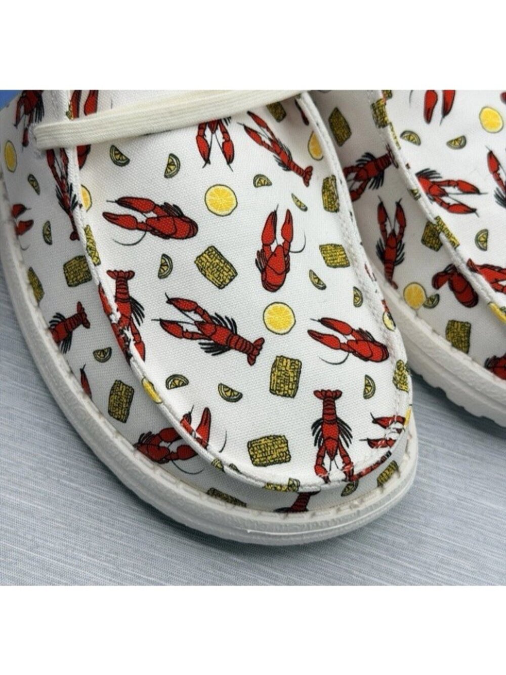 Hey Dude Wendy Women's Size 9 Shoes Crawfish Boil Cajun Novelty Seafood Boil - Picture 8 of 8